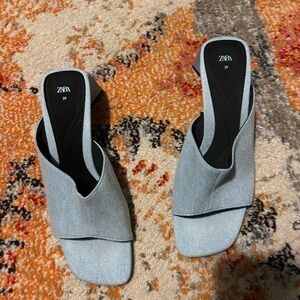 Zara Women's denim heels size 39